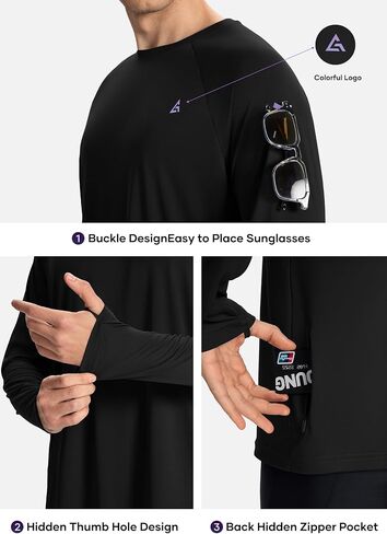 Men’s Sun Protection Shirts UPF 50+ Long Sleeve UV Shirt Rash Guard for Men Quick Dry Swim Fishing Beach Athletic in Saudi Arabia