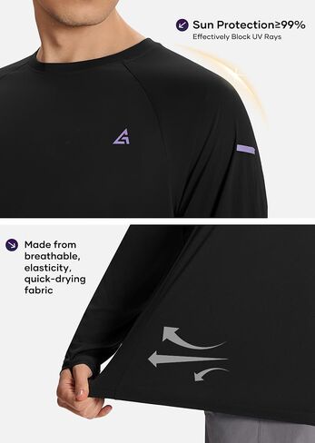Men’s Sun Protection Shirts UPF 50+ Long Sleeve UV Shirt Rash Guard for Men Quick Dry Swim Fishing Beach Athletic in Saudi Arabia