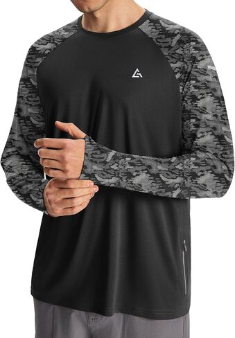 Men’s Sun Protection Shirts UPF 50+ Long Sleeve UV Shirt Rash Guard for Men Quick Dry Swim Fishing Beach Athletic in Saudi Arabia