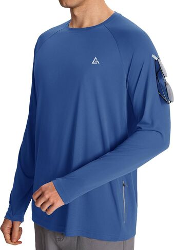 Men’s Sun Protection Shirts UPF 50+ Long Sleeve UV Shirt Rash Guard for Men Quick Dry Swim Fishing Beach Athletic in Saudi Arabia