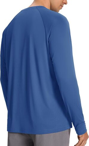 Men’s Sun Protection Shirts UPF 50+ Long Sleeve UV Shirt Rash Guard for Men Quick Dry Swim Fishing Beach Athletic in Saudi Arabia