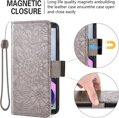 Asuwish Compatible with Metro TCL Ion X/Ion V/40Z Wallet Case and Tempered Glass Screen Protector Card Holder Stand Cell Accessories Leather Flip Phone Cover for IonX T430W IonV 2023 Women Men Blue in Saudi Arabia