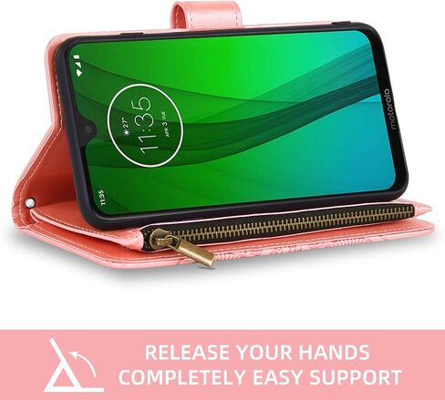 Asuwish Phone Case for Moto G7/G7+/Revvlry Plus Wallet Cover with Tempered Glass Screen Protector and Flip Card Holder Stand Cell Motorola G7Plus Moto7 XT1962-1 G 7 7G Tmobile Revvlry+6 Women Men Grey in Saudi Arabia