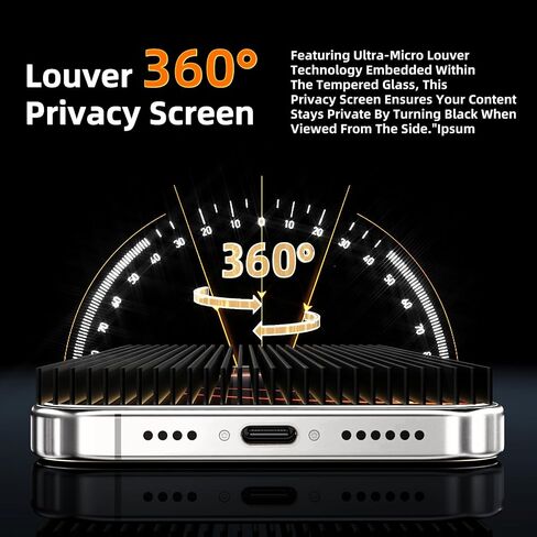 KAREEN 2 Pack 4 Way 360 Degree Privacy Screen Protector for iPhone 14, iPhone 13 Pro, iPhone 13 6.1 Inch, All Around Anti Spy Tempered Glass Film, Full Coverage, Anti Scratch, Bubble Free in Saudi Arabia