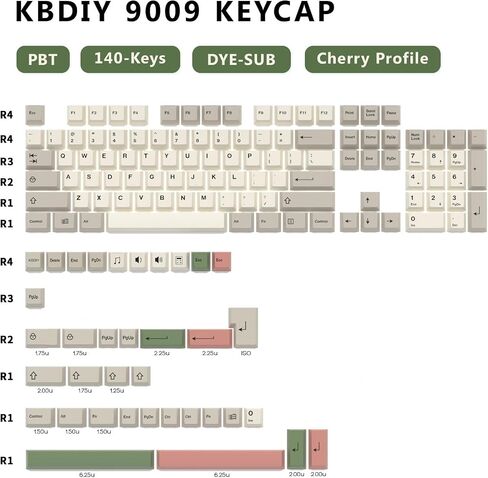 KBDiy Blue Jade PBT Translucent Keycaps,174 Keys Cherry Profile Custom Keycaps,Double Shot Keycaps 60 75 100 Percent, Keyboard Keycaps for 61/64/68/84/87/100/104/108 Mechanical Keyboard in Saudi Arabia