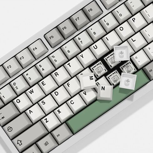 KBDiy Blue Jade PBT Translucent Keycaps,174 Keys Cherry Profile Custom Keycaps,Double Shot Keycaps 60 75 100 Percent, Keyboard Keycaps for 61/64/68/84/87/100/104/108 Mechanical Keyboard in Saudi Arabia