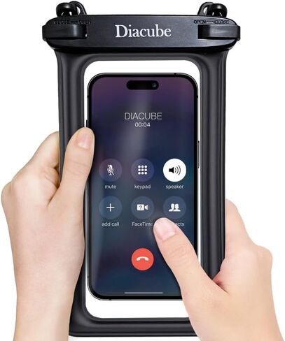 2-Pack Waterproof Phone Pouch, Universal IPX8 Floating Waterproof Case with Adjustable Lanyard for All Phones [Up to 8.3"] Beach, Waterpark & Travel Essentials - White in Kuwait