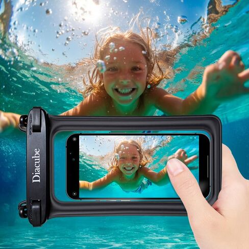 2-Pack Waterproof Phone Pouch, Universal IPX8 Floating Waterproof Case with Adjustable Lanyard for All Phones [Up to 8.3"] Beach, Waterpark & Travel Essentials - White in Kuwait