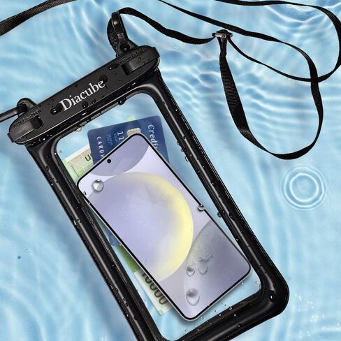 2-Pack Waterproof Phone Pouch, Universal IPX8 Floating Waterproof Case with Adjustable Lanyard for All Phones [Up to 8.3"] Beach, Waterpark & Travel Essentials - White in Kuwait