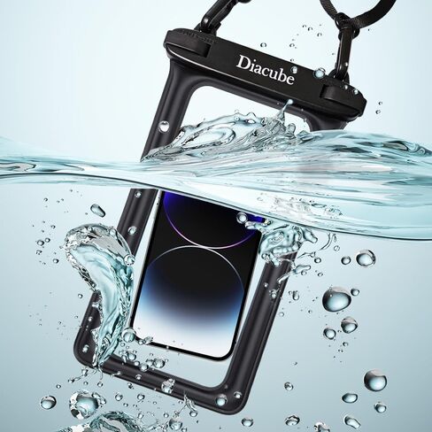 2-Pack Waterproof Phone Pouch, Universal IPX8 Floating Waterproof Case with Adjustable Lanyard for All Phones [Up to 8.3"] Beach, Waterpark & Travel Essentials - White in Kuwait