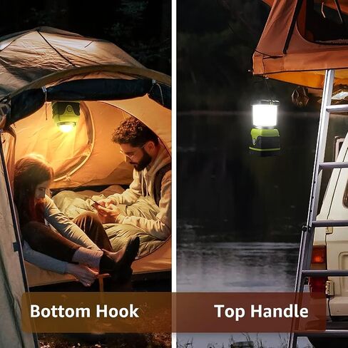 LE 1500LM Battery Powered LED Camping Lantern, Waterproof Tent Light with 4 Light Modes, Camping Essentials, Portable Lantern Flashlight for Camping, Emergency Light, Power Outages, Not Rechargeable in Saudi Arabia