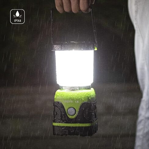 LE 1500LM Battery Powered LED Camping Lantern, Waterproof Tent Light with 4 Light Modes, Camping Essentials, Portable Lantern Flashlight for Camping, Emergency Light, Power Outages, Not Rechargeable in Saudi Arabia
