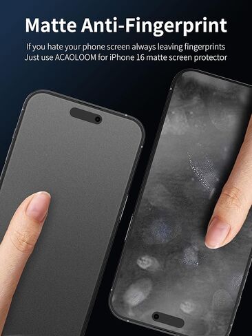 Compatible for iPhone 16 Pro Max Matte Screen Protector 6.9 inch, Anti Glare Anti Fingerprint Screen Protector Tempered Glass Easy Installation in Kuwait