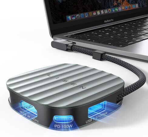 LISEN 3 in 1 HDMI Adapter, HDMI 4K@60Hz, USB 3.2 10Gbps, PD100W Fast Charge in Saudi Arabia