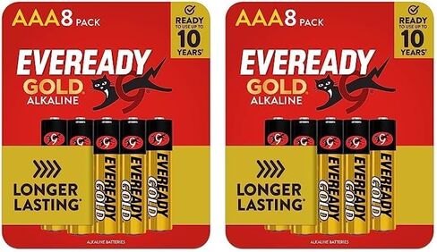 Eveready Gold Alkaline AAA Batteries, 8 Pack of Triple A Batteries in Saudi Arabia