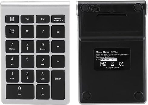 USB Keyboard, 22 Keys Numeric Keypad, Ergonomic Design, 80 Hours Use Time, Scissor Foot Key, for Compatible, Portable Office Keyboard (Silver Black in Kuwait