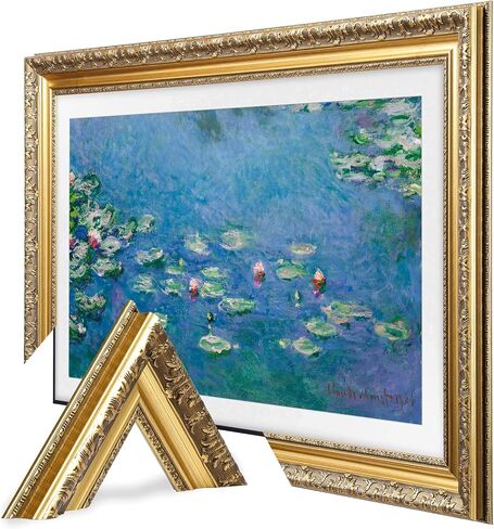 Tv Frame Bezel Compatible with Samsung The Frame TV | Antique Gold Color | Quick & Easy Installation | from 32" to 85" (Only for Samsung The Frame TVs) (Antique Gold, 50 inch) in Saudi Arabia