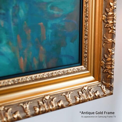 Tv Frame Bezel Compatible with Samsung The Frame TV | Antique Gold Color | Quick & Easy Installation | from 32" to 85" (Only for Samsung The Frame TVs) (Antique Gold, 50 inch) in Saudi Arabia