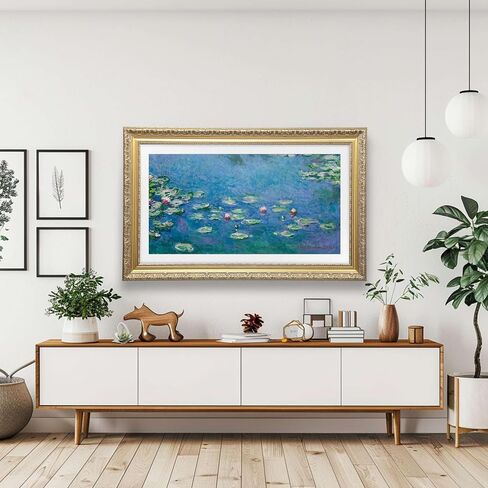Tv Frame Bezel Compatible with Samsung The Frame TV | Antique Gold Color | Quick & Easy Installation | from 32" to 85" (Only for Samsung The Frame TVs) (Antique Gold, 50 inch) in Saudi Arabia