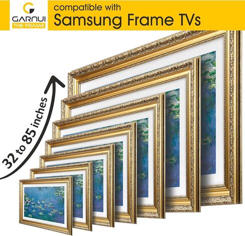 Tv Frame Bezel Compatible with Samsung The Frame TV | Antique Gold Color | Quick & Easy Installation | from 32" to 85" (Only for Samsung The Frame TVs) (Antique Gold, 50 inch) in Saudi Arabia