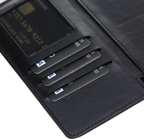 علبة هاتف فيرونا فيرونا الجلدية متوافقة مع Samsung Galaxy S9 (5.8 بوصة) - حظر RFID SNAP -ON Cover Back Cover Slim Wallet (Furry Leopard) in Saudi Arabia