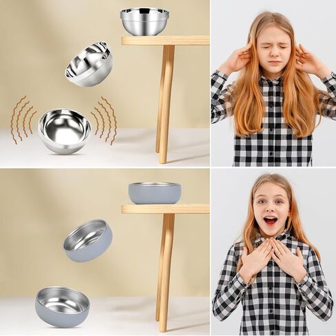 ShineMe Stainless Steel Bowls for Kids, 4 pack Toddler Bowls with Removable Colorful Silicone Sleeve, Unbreakable Baby Bowls for Soup, Cereal, Yogurt, Snacks... in Saudi Arabia