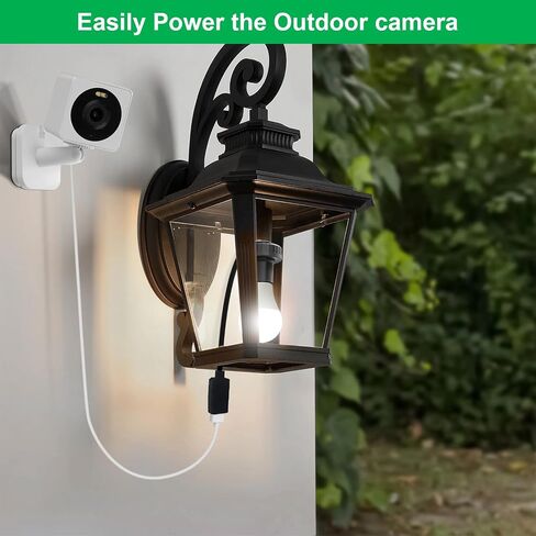 UYODM 2 Pack Lamp Socket Power Adapter for Wyze Cam v3/v4/v3 Pro/OG,Wyze Cam Pan v3, E26 Socket USB Adapter 5V 2A for Security Camera,LED Strips and Easy to Install in Kuwait
