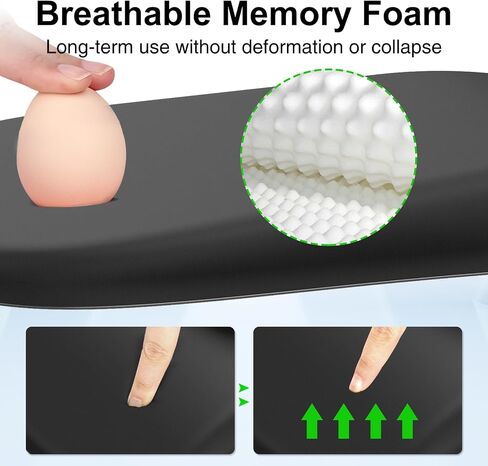 AKIT Mouse Pad with Wrist Rest Wrist Support, Memory Foam Mousepad&Unique Claw Shape Design Wrist Support, Non-Slip, Pain Relief Pads for Computer, Laptop, Office, Gaming, Gradient Green in Saudi Arabia