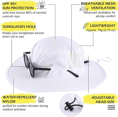 Connectyle Men's Sun Hat UPF 50+ Wide Brim Bucket Hats for Fishing Hiking Gardening Adjustable Boonie Hat Outdoor Safari Hats in Saudi Arabia