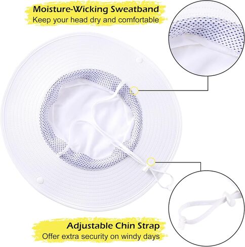 Connectyle Men's Sun Hat UPF 50+ Wide Brim Bucket Hats for Fishing Hiking Gardening Adjustable Boonie Hat Outdoor Safari Hats in Saudi Arabia