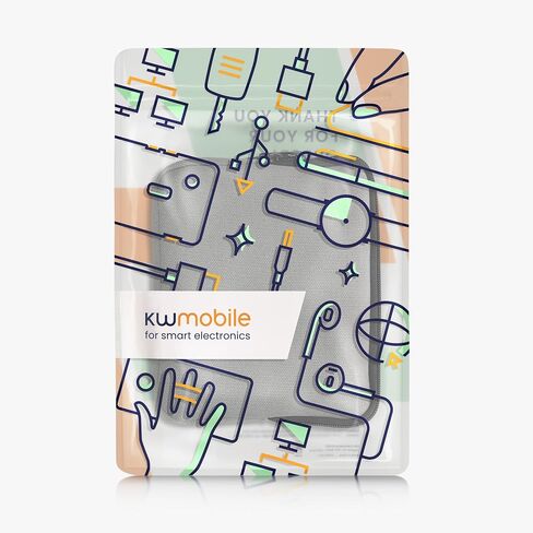 kwmobile Canvas Protective Cover Compatible with 6,8-7" eReader Cover - Canvas Cover for e-Reader with Zip - Grey in Kuwait