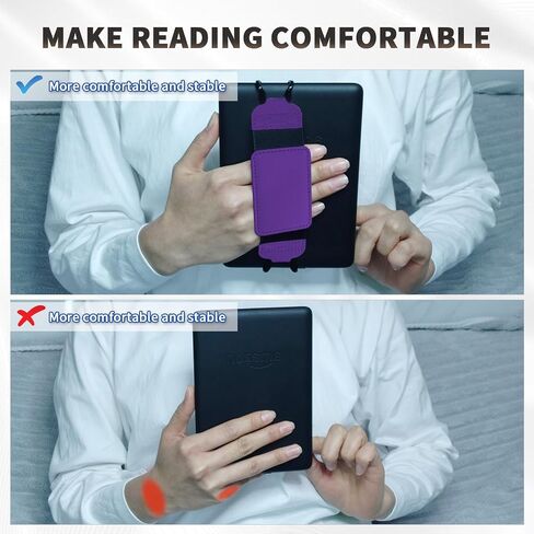 Secure Hand Strap for 6-8" Kindle and Tablets, Handle Grip for Tablet eReaders Fire Tablet - Kindle/Kobo/Voyaga/Lenovo/Sony Kindle E-Book Tablet(Grey) in Saudi Arabia