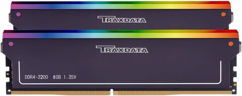 Traxdata Gaming RGB DDR4 RAM 16GB (2x8GB) 3600MHz (PC4-28800) 288-pin CL18-22-22-42 1.35V Inter AMD XMP 2.0 Overclocking UDIMM Desktop Computer Memory Kit - Black in Saudi Arabia