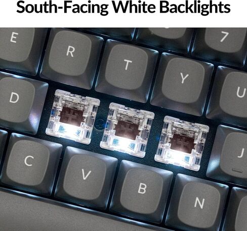Keychron K8 Max TKL Mechanical Keyboard Wireless, 87 Keys QMK 2.4 GHz/Bluetooth 5.1/Wired Connection, White Backlit with Programmable Keychron Super Brown Switch for macOS Windows Linux in Kuwait
