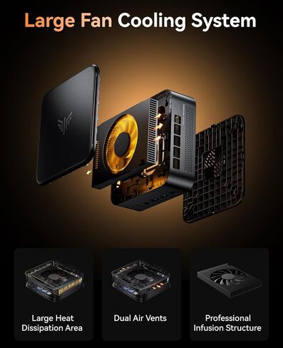 KAMRUI E3B Mini PC Ryzen, AMD Ryzen 7 5875U Mini Gaming PC(Beat 5825U/5800U, 8C/16T, Up to 4.5GHz), 32GB DDR 512GB SSD Mini PC Gaming, Dual LAN Support 4K@60Hz Triple Display WiFi6/BT5.2/DP1.4/USB3.2 in Saudi Arabia