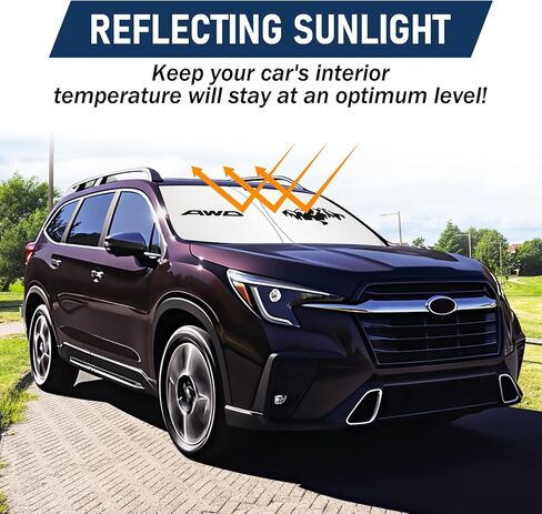 for Subaru Outback Sun Shade 2015-2024, Car Front Window Covers Sun Visor Protector, Foldable Blocks UV Rays Windshield Sunshade for Subaru Outback Accessories in Kuwait