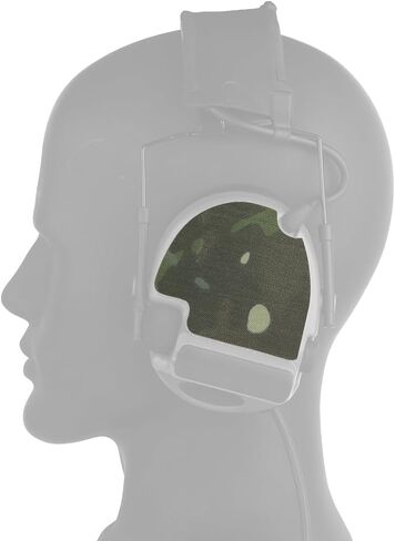 Modular Headset Decorative Sticker Cover Patch with Hook & Loop for Tactical Earmuffs Accessories in Kuwait