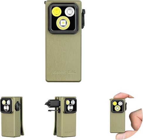 OLIGHT OCLIP Ultra EDC Clip-On Light ، 530 Lumens قابلة لإعادة الشحن مع شحن Type-C ، يجمع بين الأضواء الكاشفة ، الأضواء والأشعة فوق البنفسجية ، الأضواء المجهرية الثلاثي للتفتيش والعمل (Navy Blue) in Kuwait