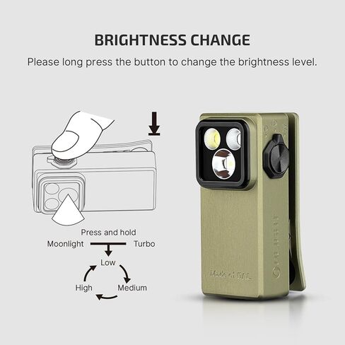 OLIGHT OCLIP Ultra EDC Clip-On Light ، 530 Lumens قابلة لإعادة الشحن مع شحن Type-C ، يجمع بين الأضواء الكاشفة ، الأضواء والأشعة فوق البنفسجية ، الأضواء المجهرية الثلاثي للتفتيش والعمل (Navy Blue) in Kuwait