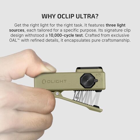 OLIGHT OCLIP Ultra EDC Clip-On Light ، 530 Lumens قابلة لإعادة الشحن مع شحن Type-C ، يجمع بين الأضواء الكاشفة ، الأضواء والأشعة فوق البنفسجية ، الأضواء المجهرية الثلاثي للتفتيش والعمل (Navy Blue) in Kuwait