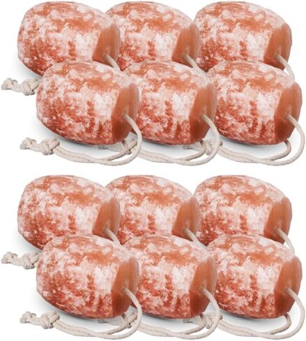 Himalayan Salt Lick 2lbs - Licking Salt for Horses | Deer Salt Lick Block | Block Salt on Rope | Himalayan Licking Salt for Animals. Pack of 4 in Saudi Arabia