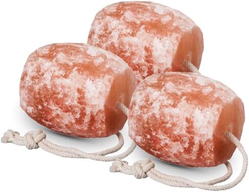 Himalayan Salt Lick 2lbs - Licking Salt for Horses | Deer Salt Lick Block | Block Salt on Rope | Himalayan Licking Salt for Animals. Pack of 4 in Saudi Arabia
