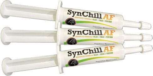هلام تهدئة Synchill AF للخيول العصبية - التقديم الفردي - صيغة متقدمة مع L -theanine ، وزيادة الفاعلية ، ومكملات طبيعية 100 ٪ ، ودعم التصرف والثقة للخيول - 12 حزمة in Kuwait