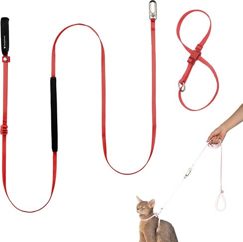 Cat Harness and Leash Set, Lightweight Escape Proof Cat Harness Leash with Padded Handle, Adjustable Cat Leash and Harness for Kitten Small Large Cats Walking Training (Linen, M) in Saudi Arabia
