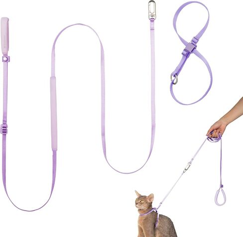 Cat Harness and Leash Set, Lightweight Escape Proof Cat Harness Leash with Padded Handle, Adjustable Cat Leash and Harness for Kitten Small Large Cats Walking Training (Linen, M) in Saudi Arabia