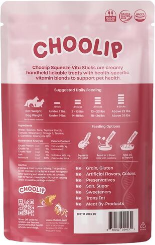 Squeeze Vita Stick Lickable Treats for Dogs & Cats. 7 Brain Support Sticks with Essential multivitamins. Soft and Tasty Paste for All Life Stages, Supporting Brain Health. Made in Korea in Kuwait