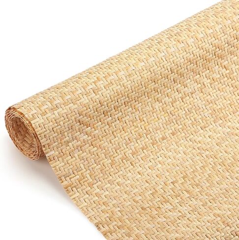 14" Width x 4.92 Ft Natural Cane Webbing V Shape Brown Cane Webbing Roll Rattan Material Mesh Rattan Roll Caning Supplies for Caning Projects Furniture Chair Cabinet Ceiling Basket in Saudi Arabia