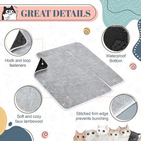 4 Pcs Replacement Liners for Travel Pet Carriers 17 x 11 Inch cat Carrier pad Replacement Pad Absorbent Washable Plush Cashmere Double Sided Dog Bed Mat for Cat Carrier Kennel Crate, Beige in Saudi Arabia
