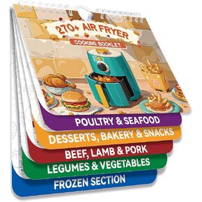 270+ Foods Air Fryer Cheat Sheet Magnets Cooking Guide Booklet, Air Fryer Cooking Guide Magnetic, Air Fryer Accessories for Fryer