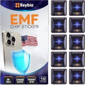EMF Stickers Blocker Neutralize Shield Protection from Cell Phones cased and Electronic Devices WiFi 5G Tablets Laptops Computers TV Monitors (10Pcs)